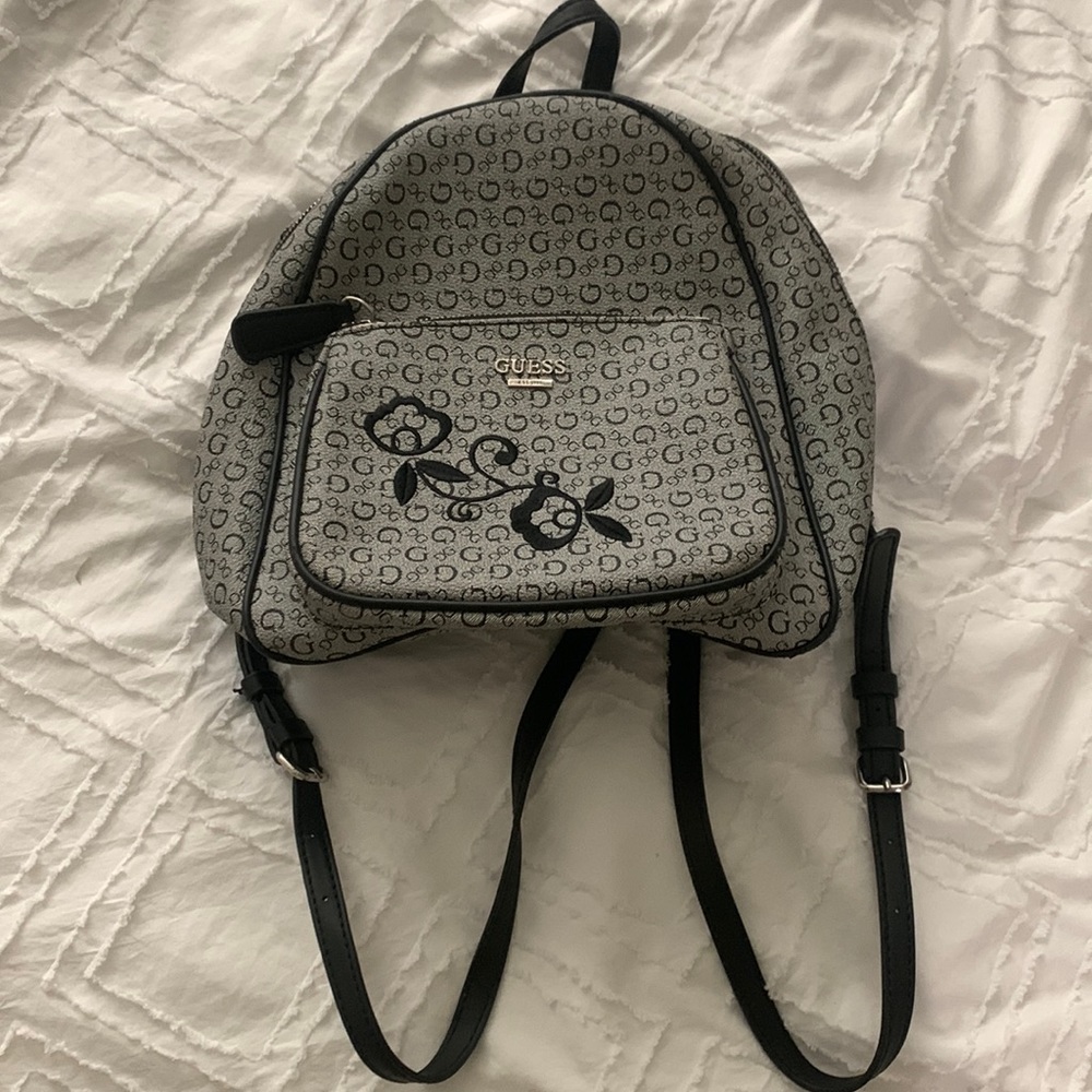 Guess Black and Grey Mini Backpack